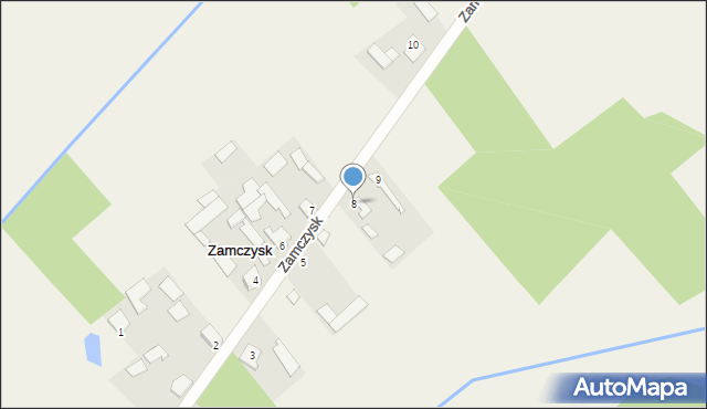 Zamczysk, Zamczysk, 8, mapa Zamczysk