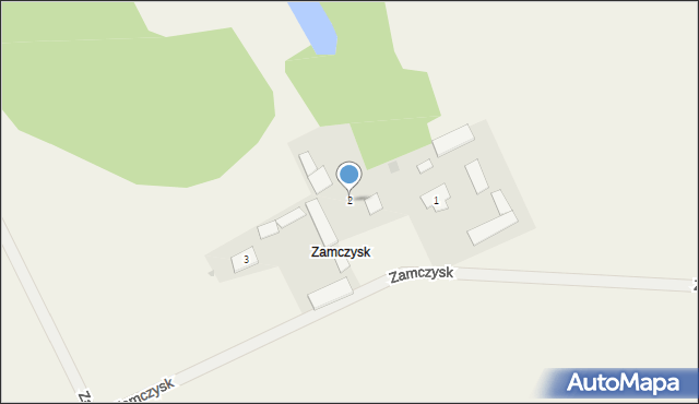 Zamczysk, Zamczysk, 2, mapa Zamczysk