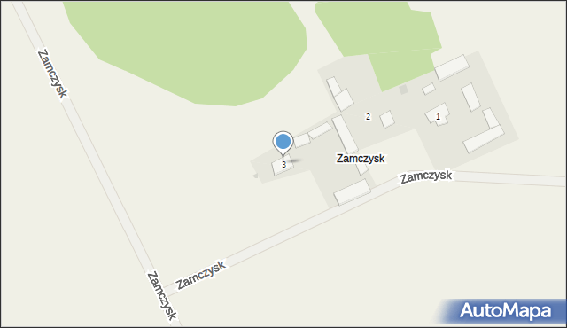 Zamczysk, Zamczysk, 3, mapa Zamczysk