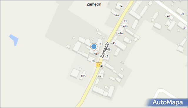 Zamęcin, Zamęcin, 52, mapa Zamęcin