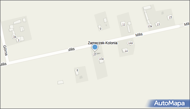 Zameczek, Zameczek, 10, mapa Zameczek