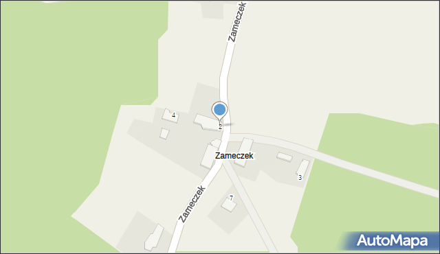 Zameczek, Zameczek, 2, mapa Zameczek