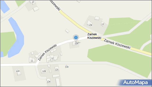 Zamek Kiszewski, Zamek Kiszewski, 12b, mapa Zamek Kiszewski