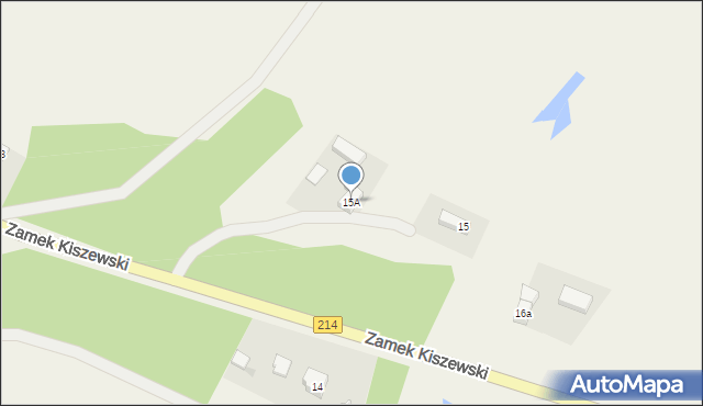 Zamek Kiszewski, Zamek Kiszewski, 15A, mapa Zamek Kiszewski