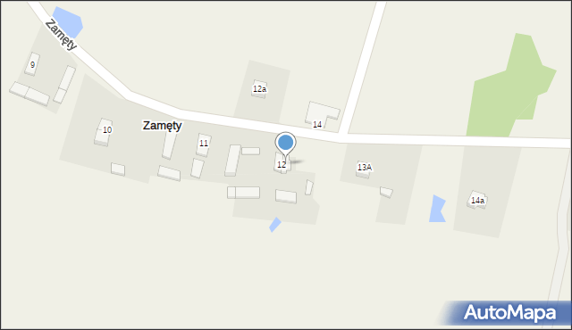 Zamęty, Zamęty, 13, mapa Zamęty