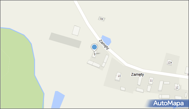 Zamęty, Zamęty, 9, mapa Zamęty