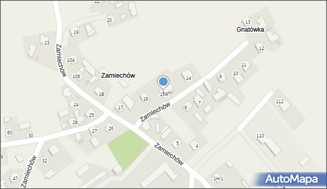 Zamiechów, Zamiechów, 15A, mapa Zamiechów