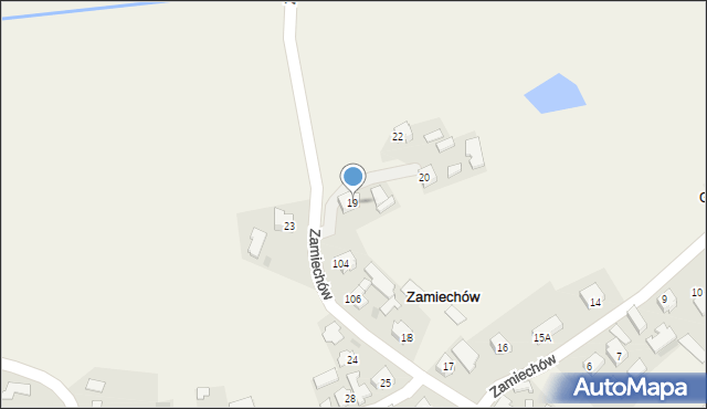 Zamiechów, Zamiechów, 19, mapa Zamiechów