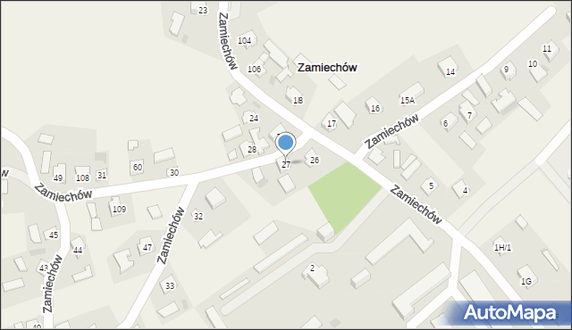Zamiechów, Zamiechów, 27, mapa Zamiechów