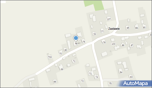 Zamiechów, Zamiechów, 75, mapa Zamiechów