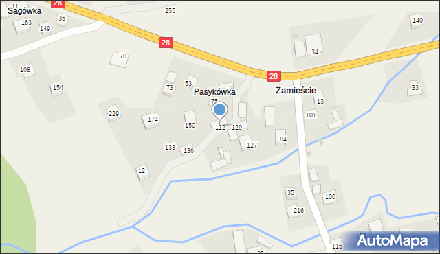 Zamieście, Zamieście, 112, mapa Zamieście