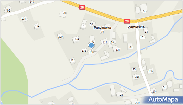 Zamieście, Zamieście, 136, mapa Zamieście