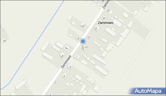 Zaminowo, Zaminowo, 9, mapa Zaminowo