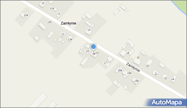 Zamłynie, Zamłynie, 16, mapa Zamłynie