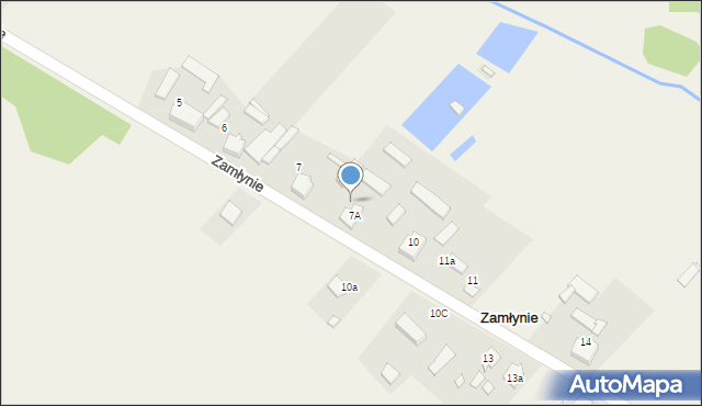 Zamłynie, Zamłynie, 9, mapa Zamłynie