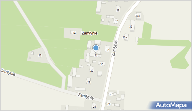 Zamłynie, Zamłynie, 31, mapa Zamłynie