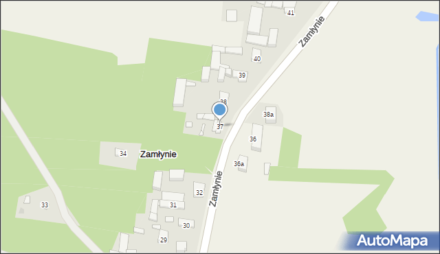 Zamłynie, Zamłynie, 37, mapa Zamłynie