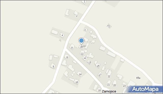 Zamojsce, Zamojsce, 10, mapa Zamojsce