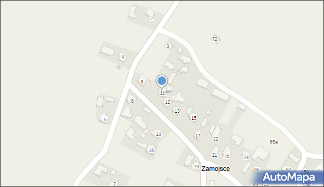 Zamojsce, Zamojsce, 11, mapa Zamojsce