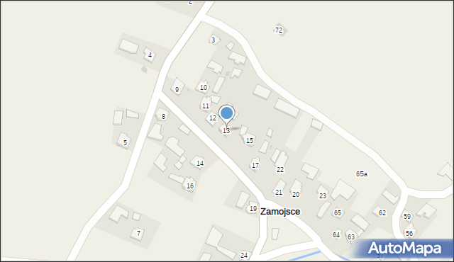 Zamojsce, Zamojsce, 13, mapa Zamojsce