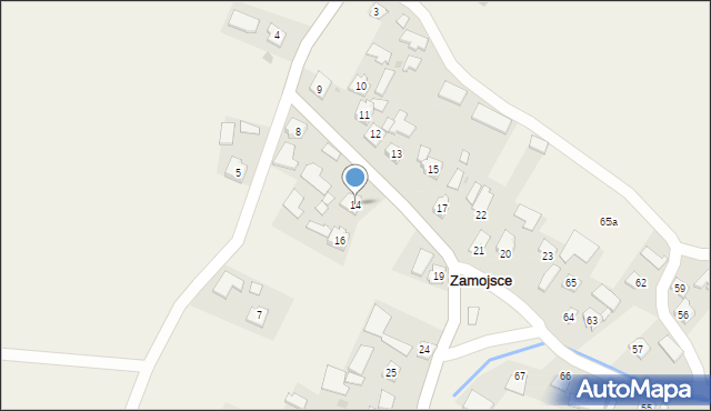 Zamojsce, Zamojsce, 14, mapa Zamojsce