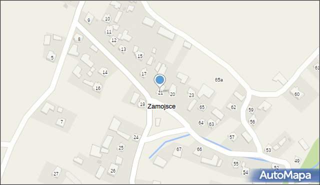 Zamojsce, Zamojsce, 21, mapa Zamojsce