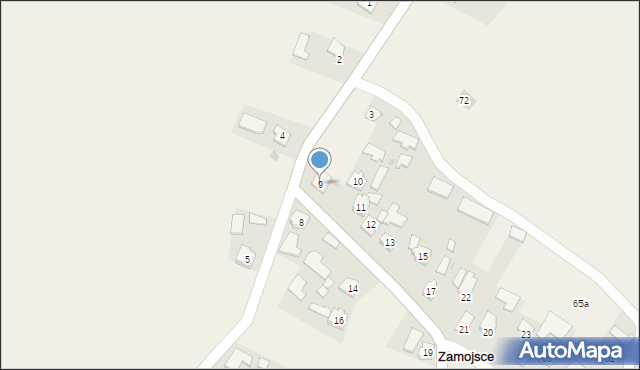 Zamojsce, Zamojsce, 9, mapa Zamojsce