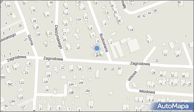 Zamość, Zagrodowa, 15, mapa Zamościa