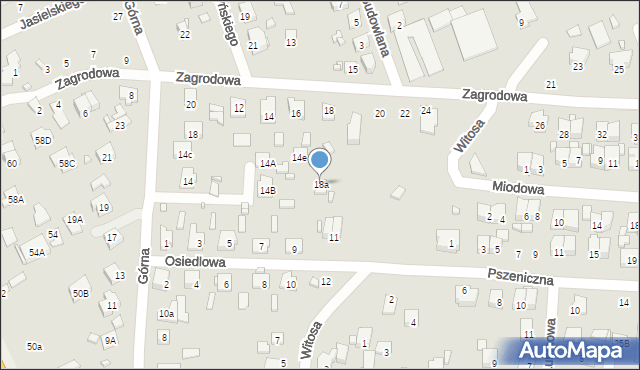 Zamość, Zagrodowa, 18a, mapa Zamościa