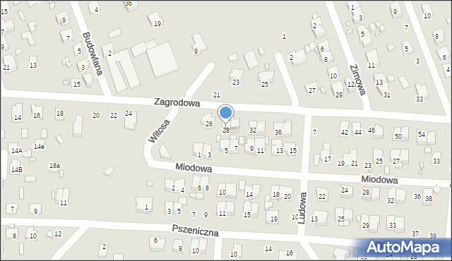 Zamość, Zagrodowa, 28, mapa Zamościa