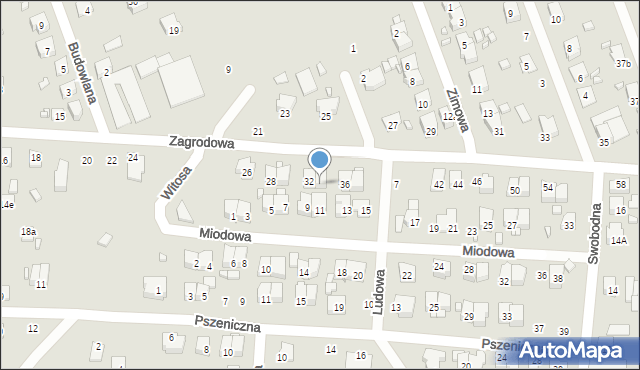 Zamość, Zagrodowa, 34, mapa Zamościa