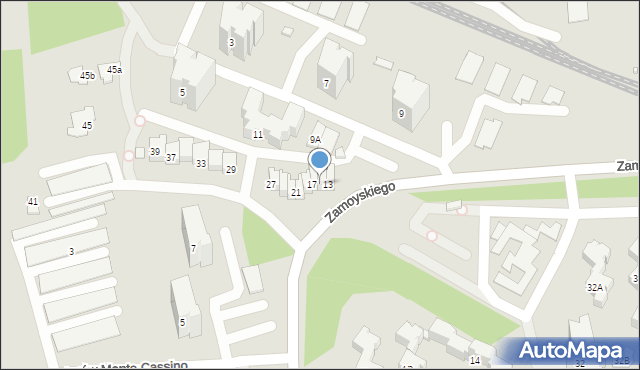 Zamość, Zamoyskiego Jana, hetm., 15, mapa Zamościa