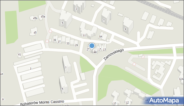 Zamość, Zamoyskiego Jana, hetm., 25, mapa Zamościa