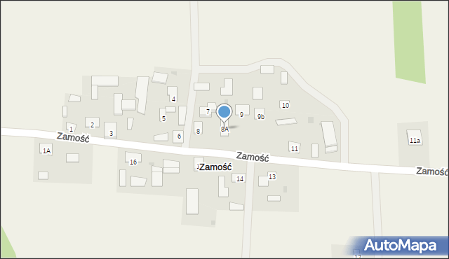 Zamość, Zamość, 8A, mapa Zamościa