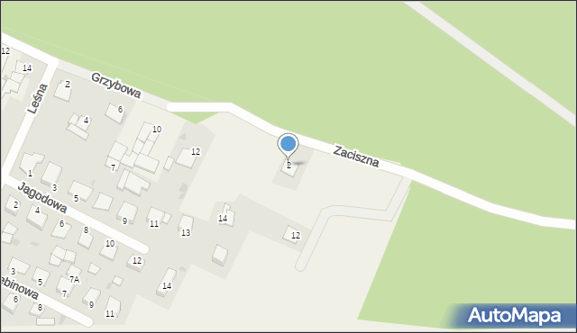 Zamość, Zaciszna, 2, mapa Zamościa