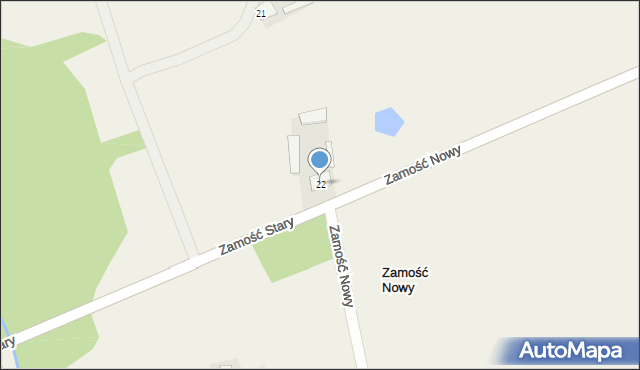 Zamość Stary, Zamość Stary, 22, mapa Zamość Stary