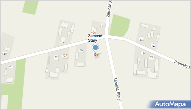 Zamość Stary, Zamość Stary, 40b, mapa Zamość Stary