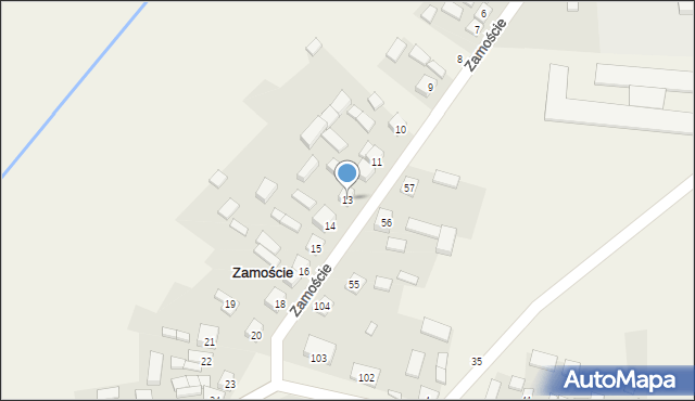 Zamoście, Zamoście, 13, mapa Zamoście