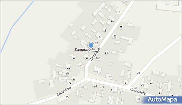 Zamoście, Zamoście, 17, mapa Zamoście