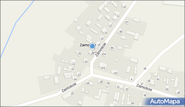 Zamoście, Zamoście, 18, mapa Zamoście