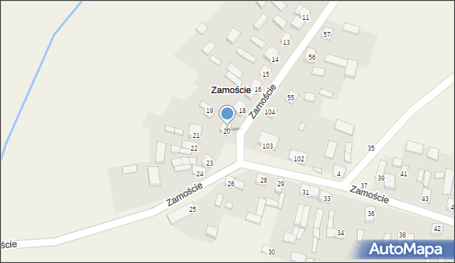 Zamoście, Zamoście, 20, mapa Zamoście