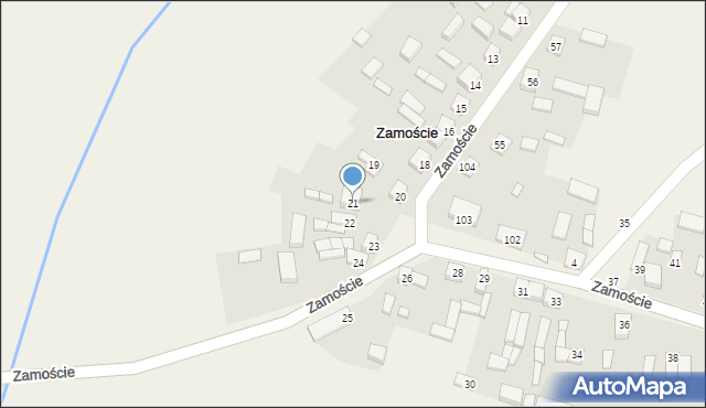 Zamoście, Zamoście, 21, mapa Zamoście