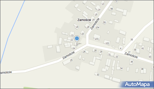 Zamoście, Zamoście, 23, mapa Zamoście