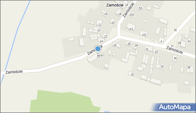 Zamoście, Zamoście, 25, mapa Zamoście