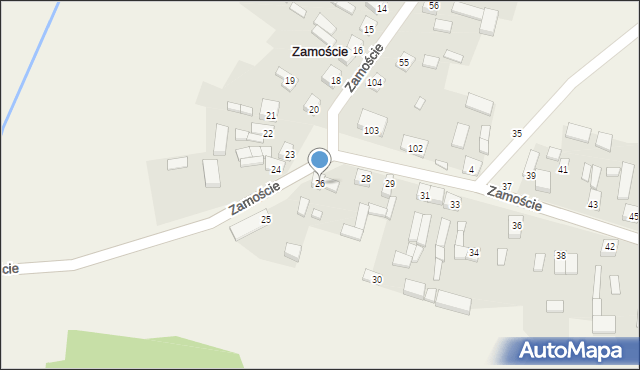 Zamoście, Zamoście, 26, mapa Zamoście