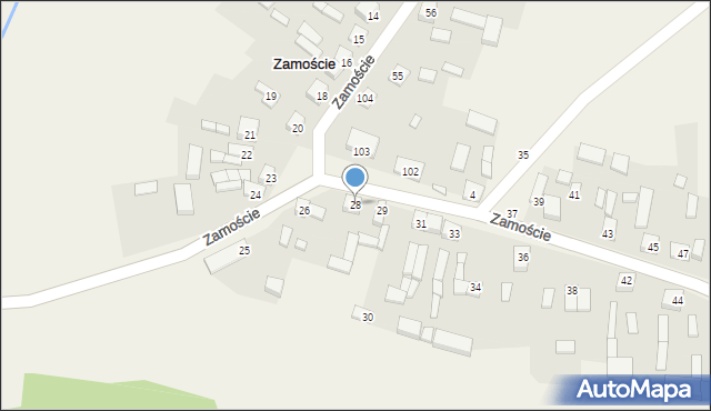 Zamoście, Zamoście, 28, mapa Zamoście