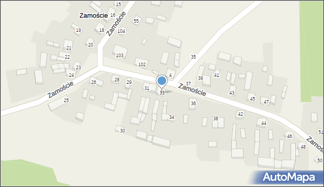 Zamoście, Zamoście, 33, mapa Zamoście