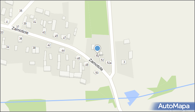 Zamoście, Zamoście, 51, mapa Zamoście