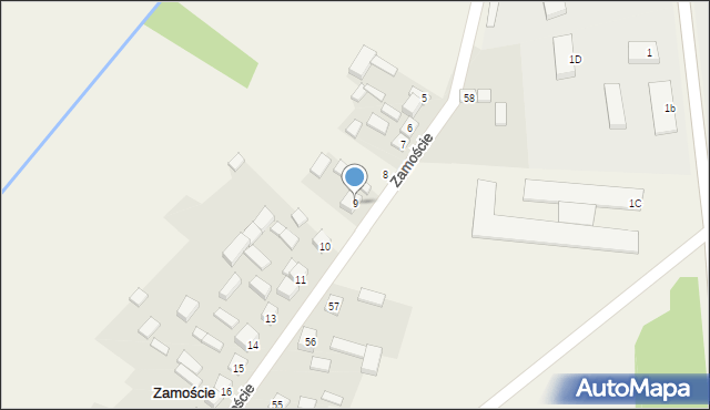 Zamoście, Zamoście, 9, mapa Zamoście