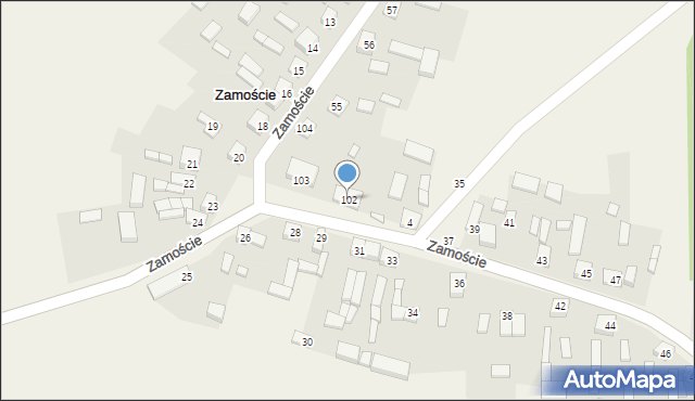 Zamoście-Kolonia, Zamoście-Kolonia, 102, mapa Zamoście-Kolonia